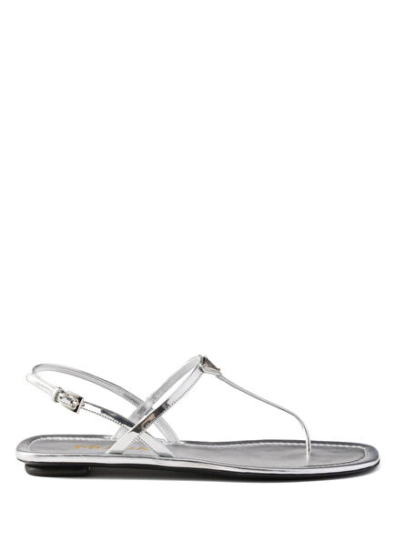 Metallic Leather Women's Thong Sandals