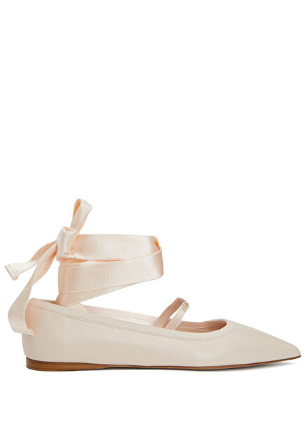 Light Pink Leather Ballet Flats