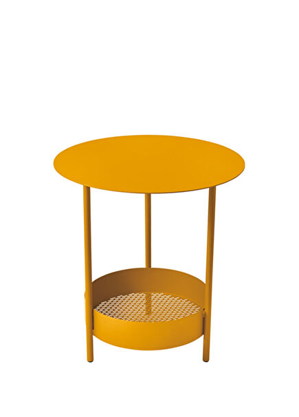 Salsa Pedestal Honey Metal Bahçe Sehpası