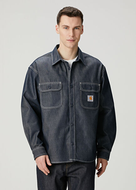 Tigan Mavi Denim Dış Gömlek