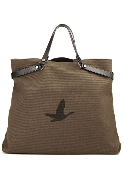 Kahverengi Logolu Alışveriş Çantası