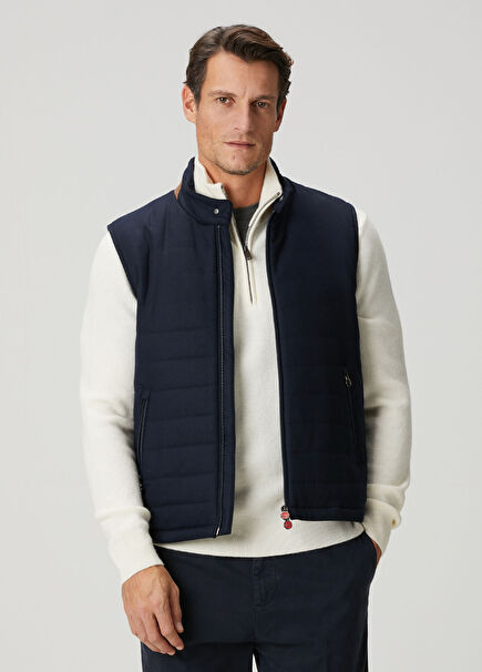 Lacivert Kaşmir Yelek