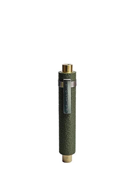 Grained Olive Green Brass Body Ballpoint Pen