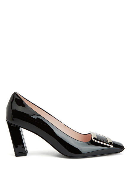 Belle Vivier Black Leather Heels