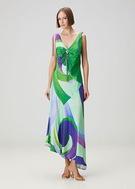Lanthe Green Blue Maxi Dress