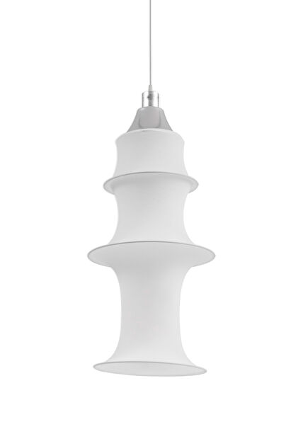 Falkland White Fabric Pendant Light
