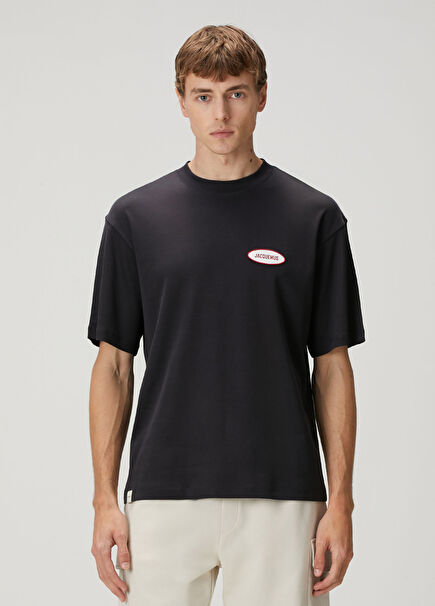 Stazione Navy Blue Logo Patched T-Shirt