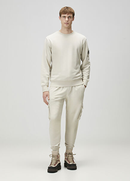 Hartsfield Krem Beli Kordonlu Kargo Eşofman Altı