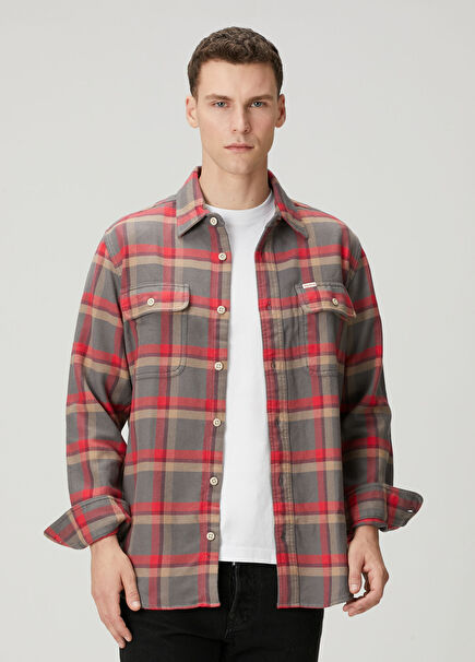 Çok Renkli Ekose Desenli Gömlek