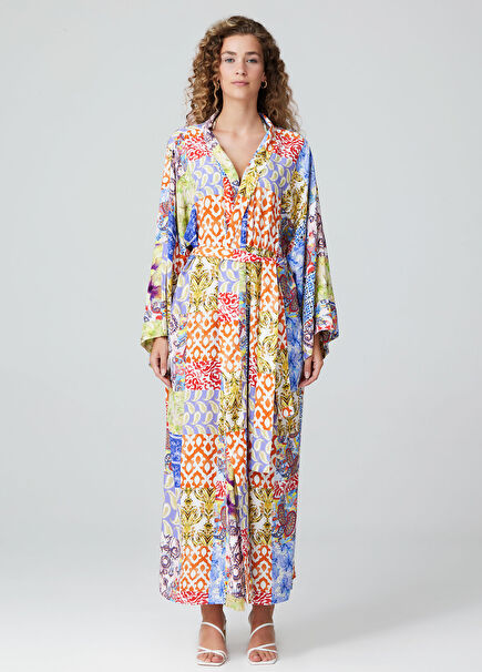 Tiana Patch Patterned Women's Kimono