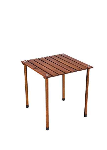 Ahşap Kahverengi Katlanır Kamp Masası