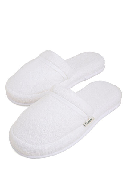 Solid White Unisex Slipper