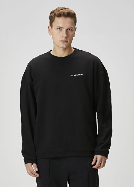 Black Logo Printed Sweatshirt
