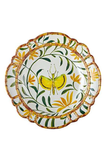 Bambu Beyaz Melamin Servis Kasesi