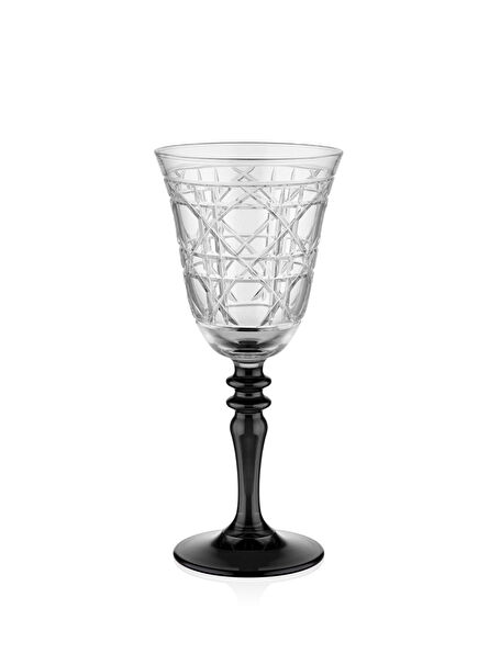 Gloria Mix Black Glass Goblet