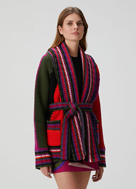 Multicolored Wool Cardigan