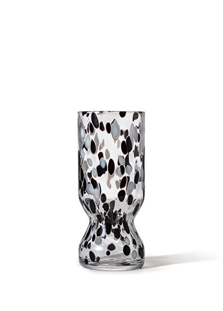 Cosmic Black & White Polka Dot Crystal Glass