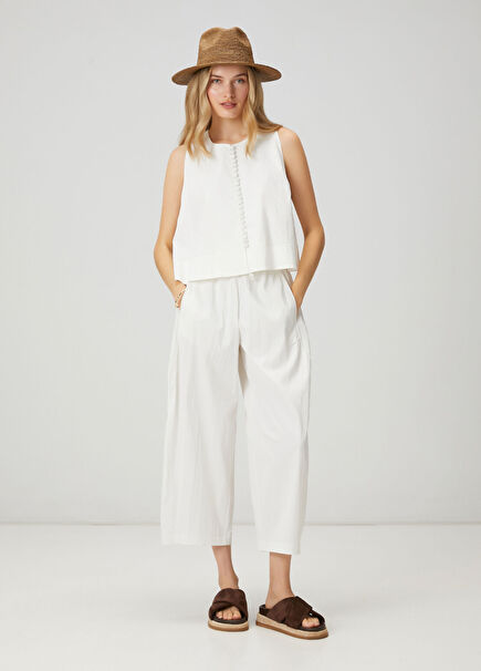 Off White Barrel Fit Technical Fabric Pants