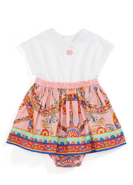 Multicolored Carretto Baby Girl's Dress