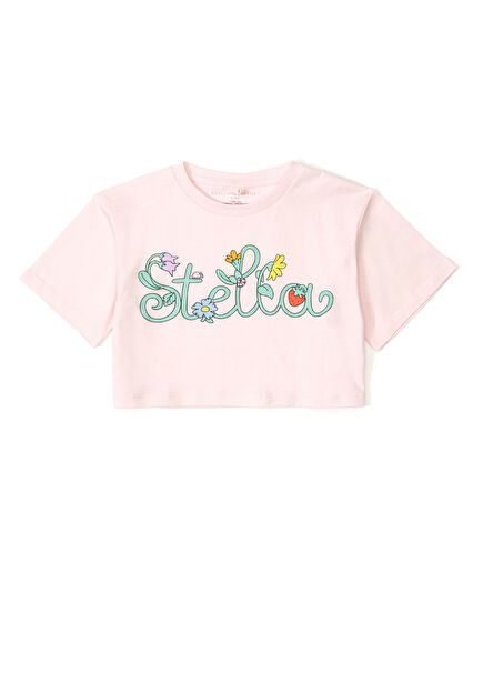 Pudra Kız Çocuk Cropped T-shirt