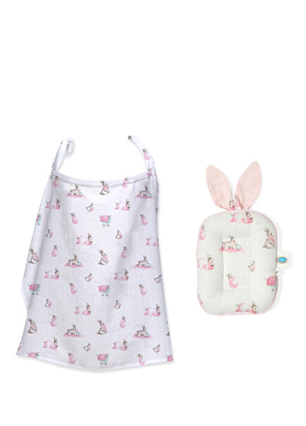 Bebe Lapin Rose Pamuklu 2'li Emzirme Seti 