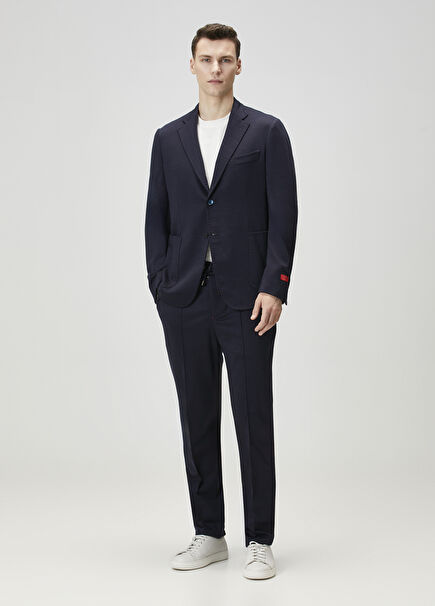 Navy Blue Wool Suit