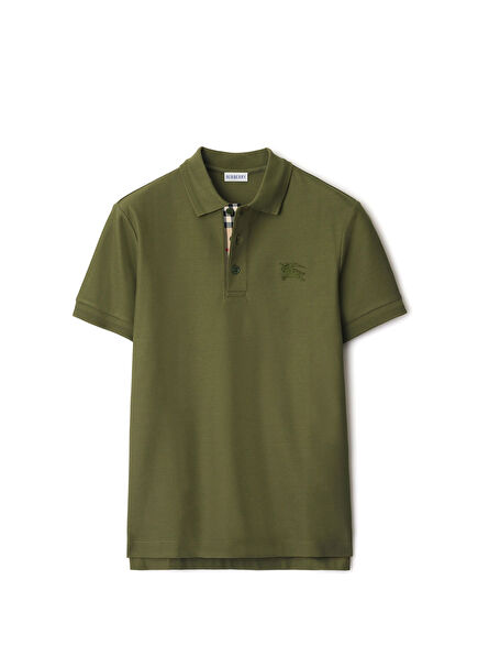 Haki Polo Yaka Kısa Kollu Erkek T-Shirt