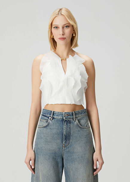 Cleo Beyaz Bluz