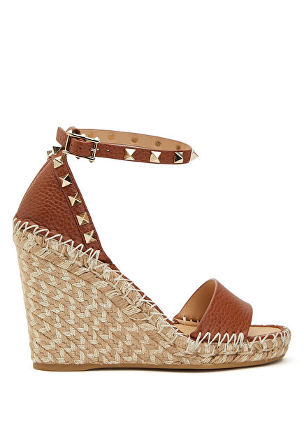 Rockstud Taba Kadın Deri Espadril
