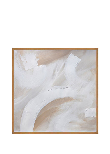 Beigy Tones Akrilik El Yapımı Tablo 90x90 cm