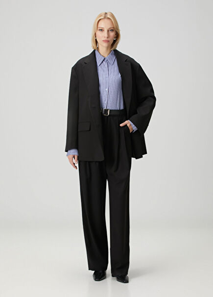 Gelso Black Pleated Pants