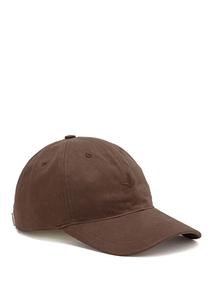 Brown Logo Embroidery Men's Gabardine Hat