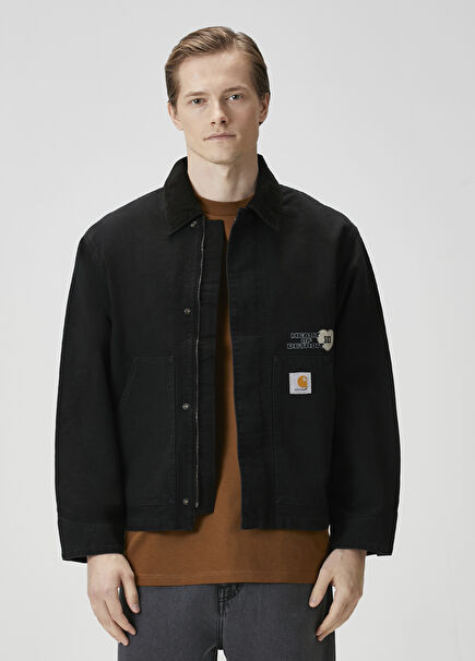 Arcan Black Printed Organic Cotton Jacket