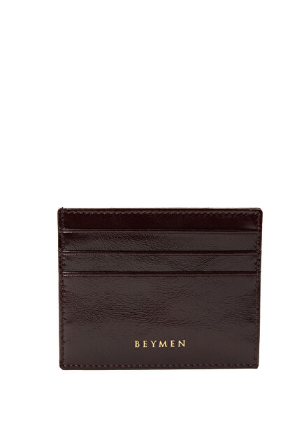 Classic Burgundy Women's Leather Card Holder