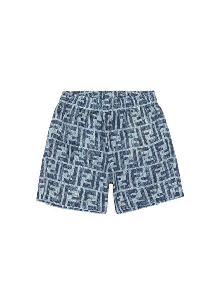 Navy Blue Baby Boy Linen Shorts