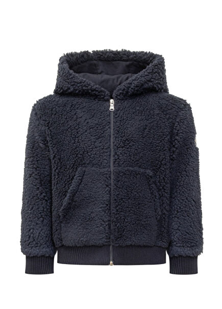 Lacivert Kapüşonlu Erkek Çocuk Hırka