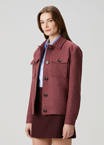 Clarisse Bordo Yün Ceket