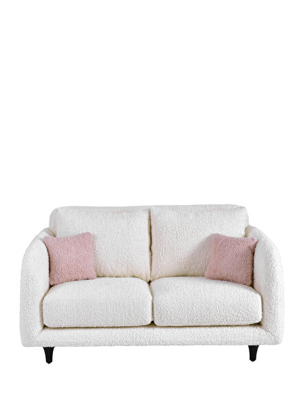 Pietra White Pink Cushion 2-Piece Sofa