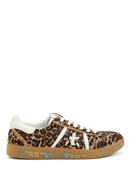 Bonnied Leopar Desenli Kadın Deri Sneaker