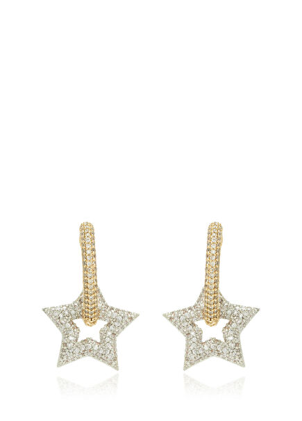 Gold Stone Star Women's Earrings