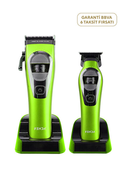 FNDSACKSSET013 Green Hair and Beard Clipper Set