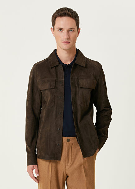 Brown Suede Shirt