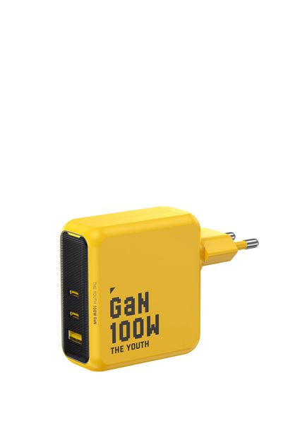 Youth Yellow 3 Port Charging Adapter 100W