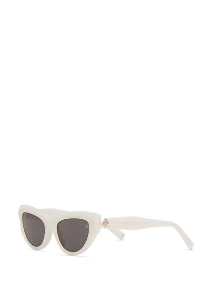 HM 1697 C3 Cat Eye Ivory Acetate Women's Sunglasses