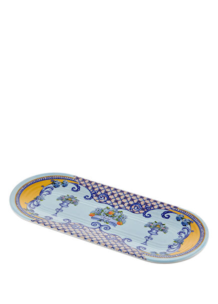 Amore Mavi Melamin Servis Tabağı 38 cm