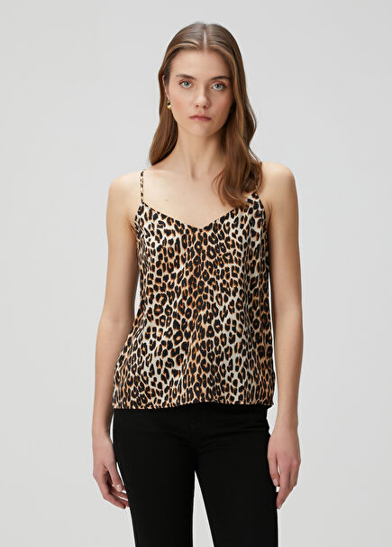 Layla Leopard Printed Silk Blouse
