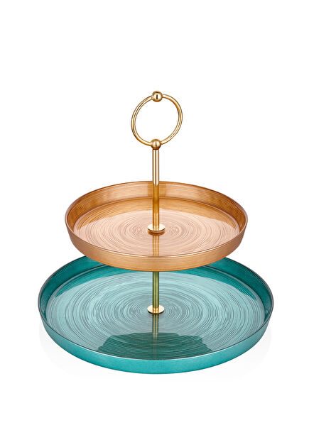 Joy 2-Tier Glass Serving Plate 21 cm