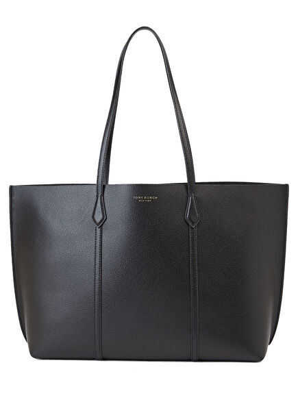 Perry Black Women Leather Shopping Bag