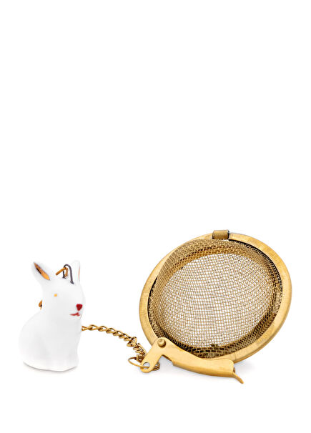 Porselen Tavşanlı Çay Demleme Süzgeci