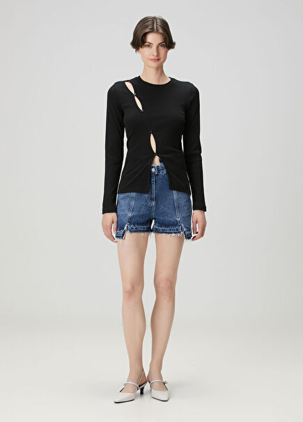 Rome Blue Denim Shorts